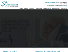 Tablet Screenshot of dentistryonbroadway.com